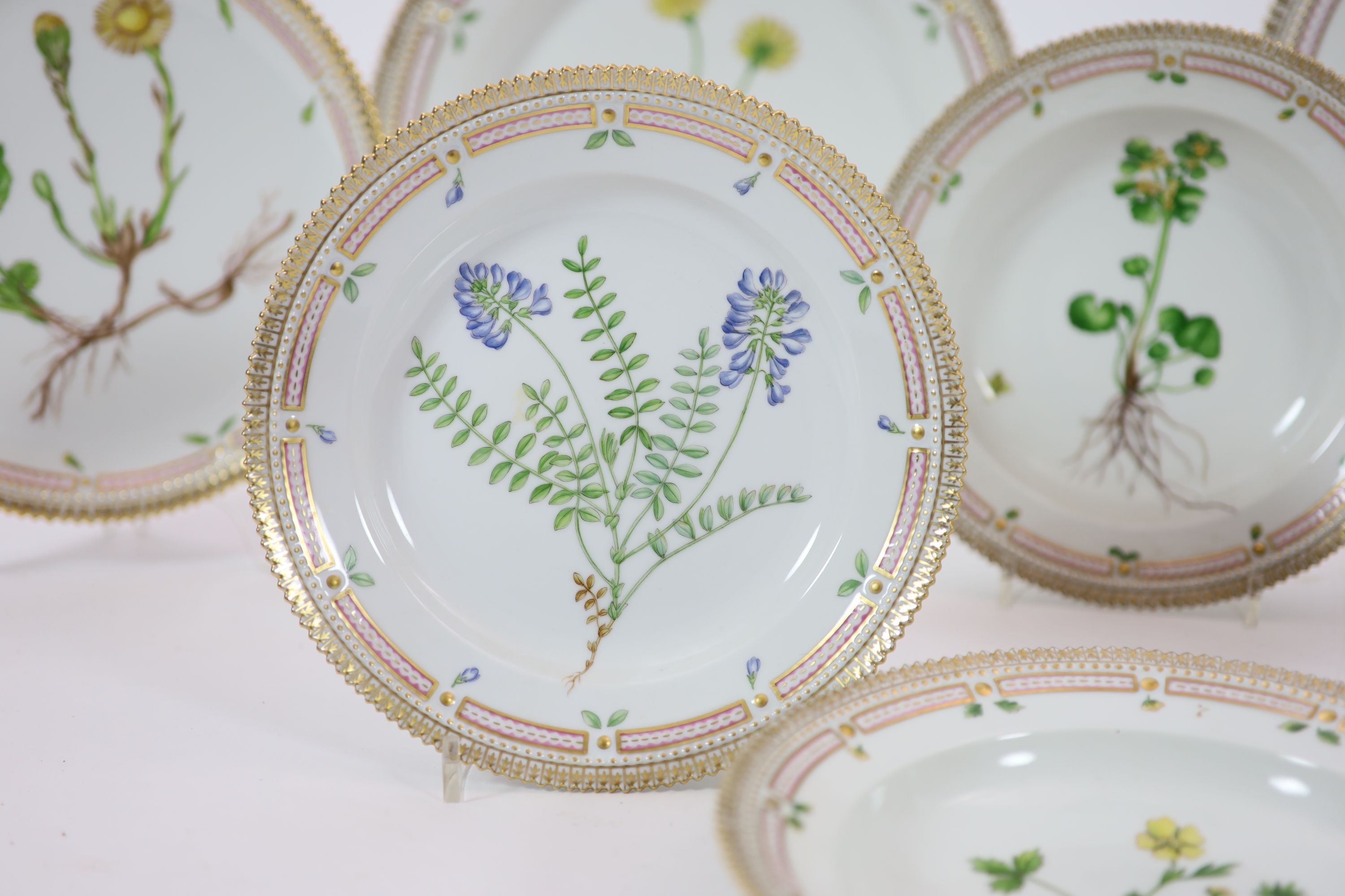 A Royal Copenhagen 'Flora Danica' part dinner service,
